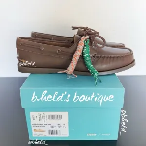 Sperry x Aritzia Authentic Original Boat Shoe Distressed Choco Brown Sz 10 NWT