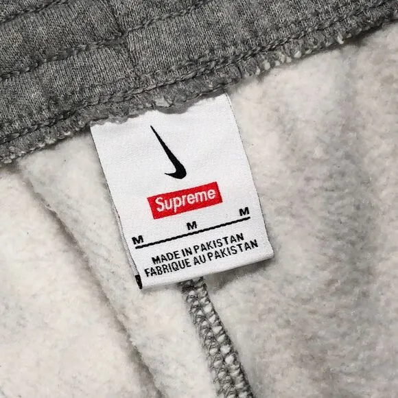 SS24 Supreme Nike Sweatpants Bottoms Heather Grey Size Medium M Streetwear B31