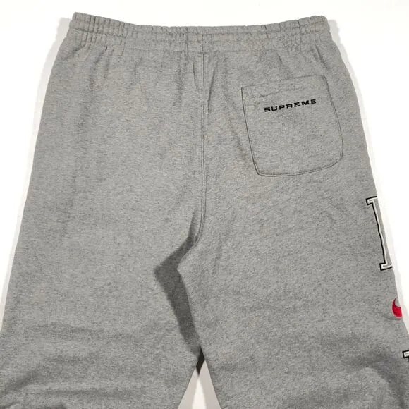 SS24 Supreme Nike Sweatpants Bottoms Heather Grey Size Medium M Streetwear B31
