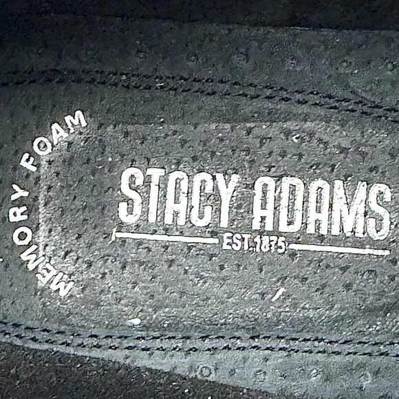 Stacy Adams Mens Newcomb Moc Toe Bit Loafer Black Suede 7.5 M Pre-Owned