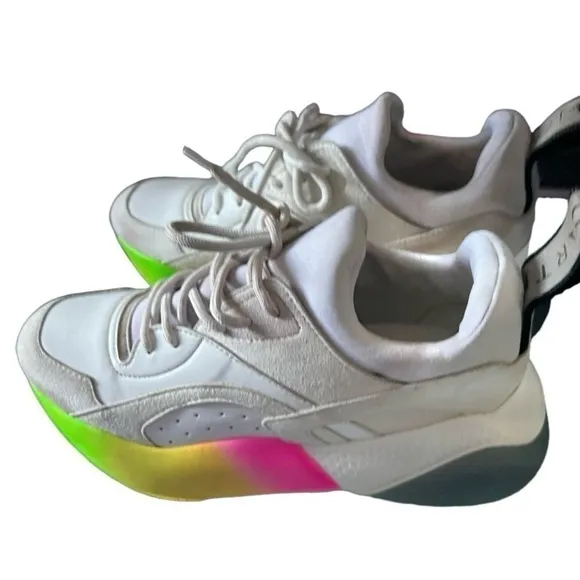 STELLA MCCARTNEY- Size 36 - White Eclypse Rainbow Sneakers🌈❤️👟✨