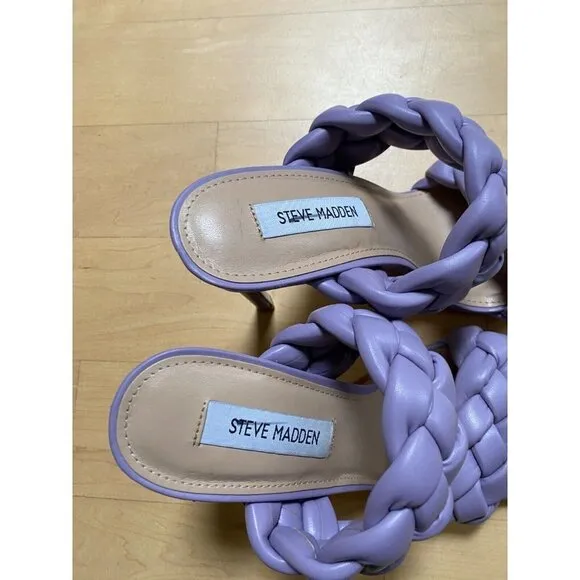 Steve Madden BNWOT  &quot;Kenley&quot; Lilac Braid Stiletto Heel Sandals