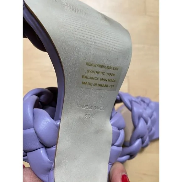 Steve Madden BNWOT  &quot;Kenley&quot; Lilac Braid Stiletto Heel Sandals