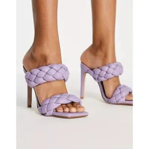 Steve Madden BNWOT  &quot;Kenley&quot; Lilac Braid Stiletto Heel Sandals