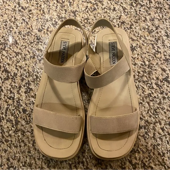 STEVE MADDEN Jovial Womens Platform SandalsColor: TAN