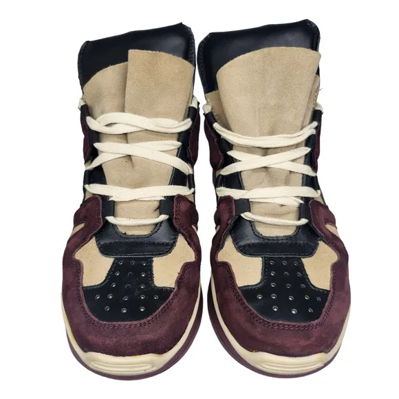 Steven by Steven Madden Shoes Womens 37 6.5 Chunky Tan Brown Faux Suede Sneakers