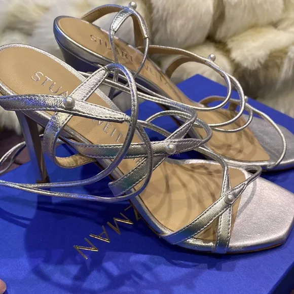 STUART WEITZMAN Astrid 100 gladiator sandals w pearl details NWT size 5.5