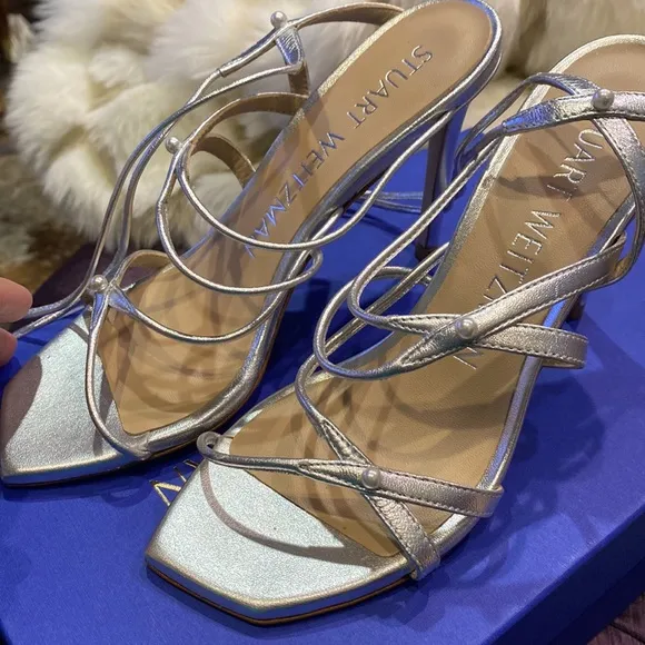 STUART WEITZMAN Astrid 100 gladiator sandals w pearl details NWT size 5.5