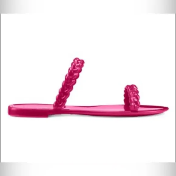 Stuart Weitzman” Braida” Sawyer Jelly with Braided Straps Sandals|Orchid pink ~7