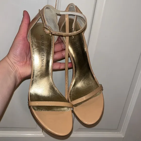 Stuart Weitzman Nudist Heel - brand new - size EU 40 US 9,5- nude patent leather