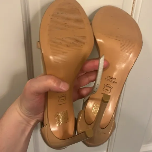 Stuart Weitzman Nudist Heel - brand new - size EU 40 US 9,5- nude patent leather