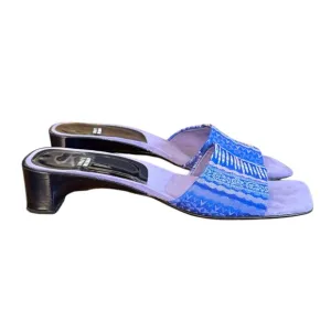 Stuart Weitzman Purple and Blue Slides with Ombré Effect Women’s Size 8