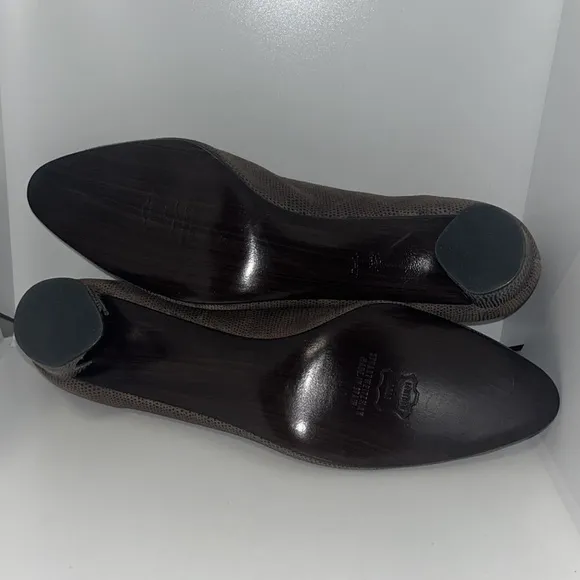 Stuart Weitzman Solar Goosebump Napa Leather Pump Heels Funghi Brown Women 10 N