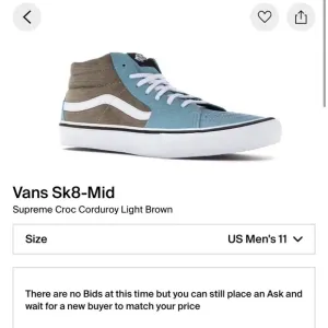 Supreme Croc Corduroy Sk8-Mid Pro Vans Light Brown