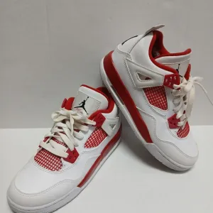 Sz 5Y Red And White Retro Air Jordan Tennis Shoes