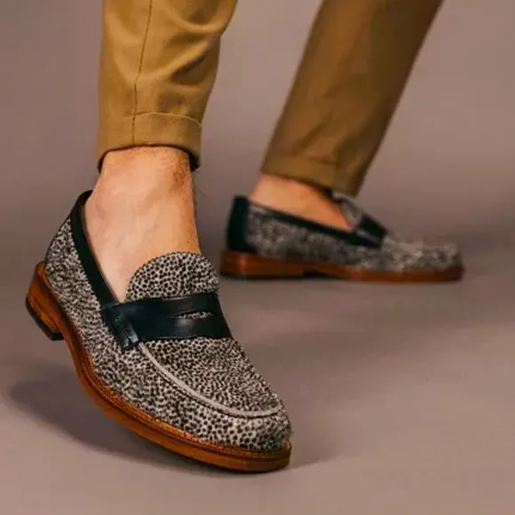 Taft Men's Hair on Hide Slip On Loafers