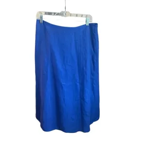 Talbots Blue A-Line Linen Long Midi Skirt Women's Size 10