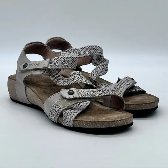 Taos Tan Trulie Braided Straps Leather Sandals