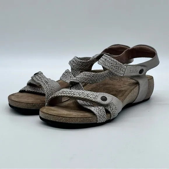 Taos Tan Trulie Braided Straps Leather Sandals