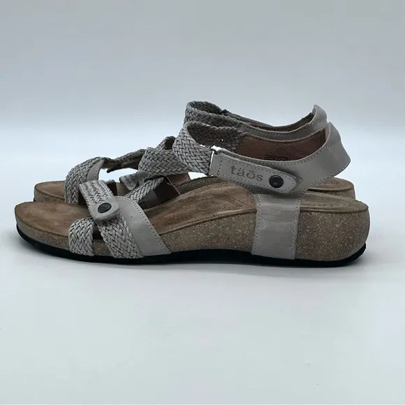Taos Tan Trulie Braided Straps Leather Sandals