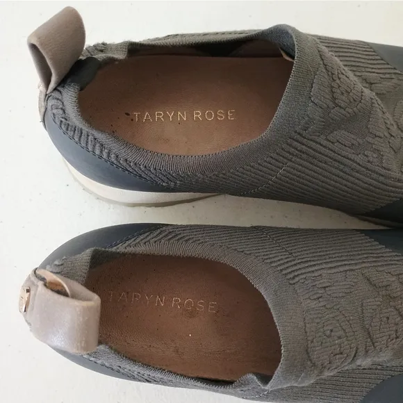 Taryn Rose Cara Knit Slip On Athletic Sneakers Gray Womens 6.5B