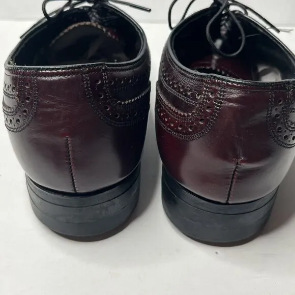 The Florsheim Shoe Burgundy Leather Full Brogue Dress Shoes Mens Size 6.5 D