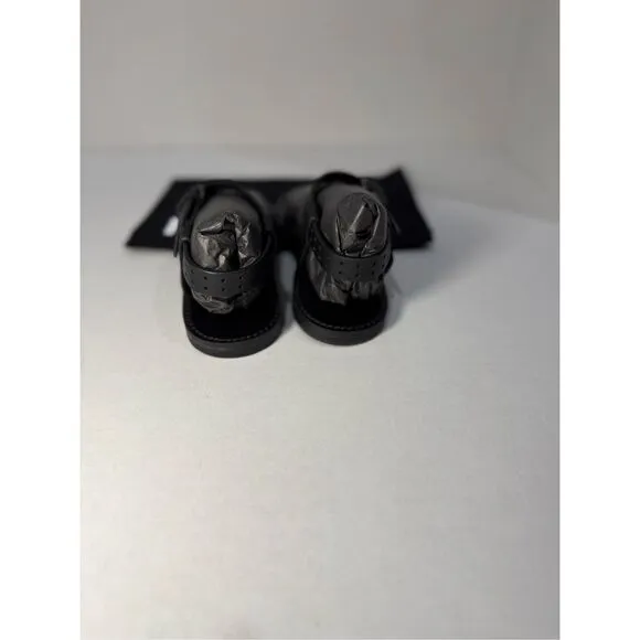 The Kooples Sandals with Holes New in Box Black Leather with buckle size 36 EU 6