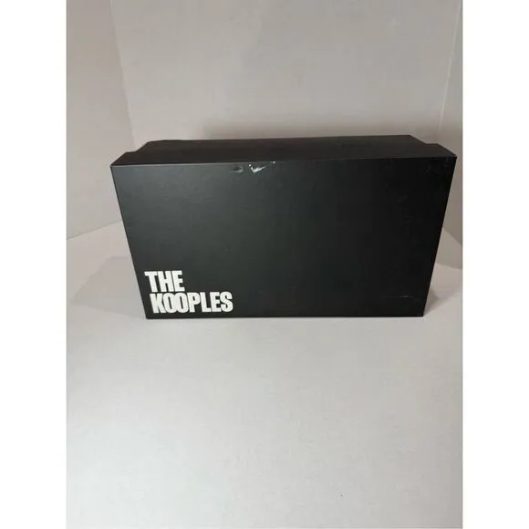 The Kooples Sandals with Holes New in Box Black Leather with buckle size 36 EU 6