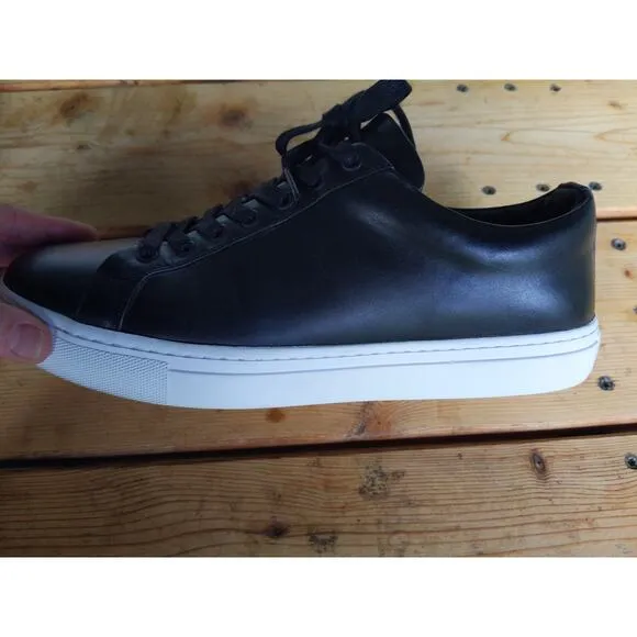 Thursday Boots Premier Low Top Sneakers Black Leather Handcrafted Portugal 10.5