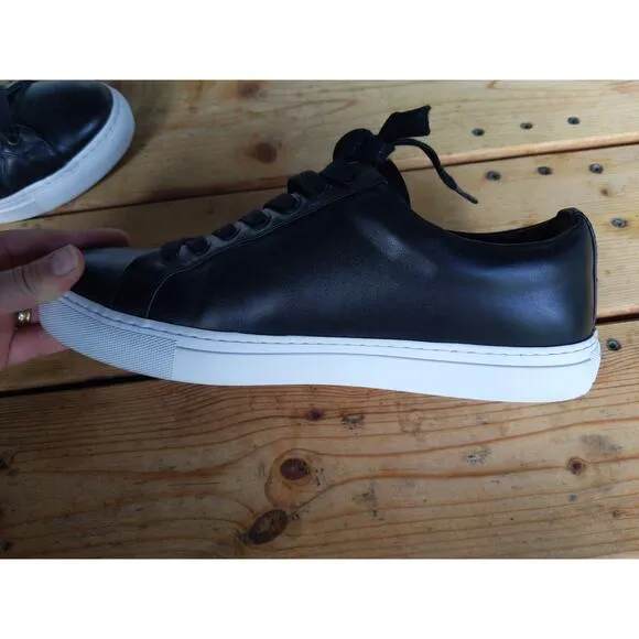 Thursday Boots Premier Low Top Sneakers Black Leather Handcrafted Portugal 10.5