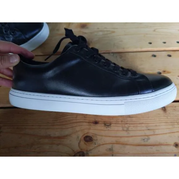 Thursday Boots Premier Low Top Sneakers Black Leather Handcrafted Portugal 10.5