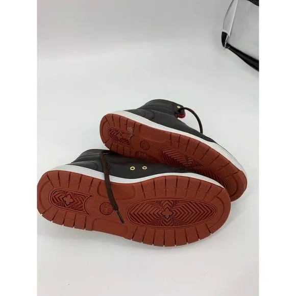Timberland High Top Sneaker Black Red Size 8.5 W Lace Up 91575 2028