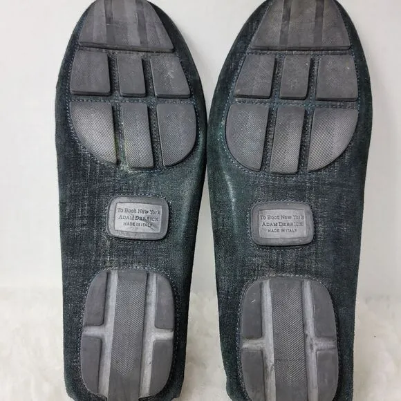 To Boot New York Men's Driving Loafer Blue Raffia  Leather Shoes Size 10 Stampe
