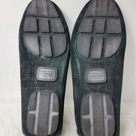 To Boot New York Men's Driving Loafer Blue Raffia  Leather Shoes Size 10 Stampe