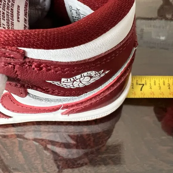 TODDLERS BABY NIKE AIR JORDAN 1 HIGH OG (TD) WHITE/TEAM RED (FD1413 160) Size 7C