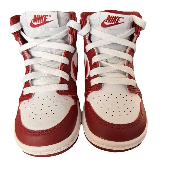 TODDLERS BABY NIKE AIR JORDAN 1 HIGH OG (TD) WHITE/TEAM RED (FD1413 160) Size 7C