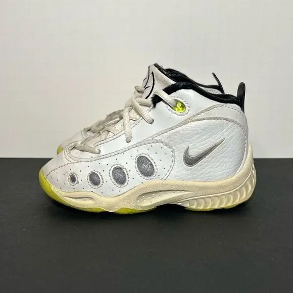 Toddlers Vintage NIKE Air Afterburner Flight White Sneakers / Size 6C