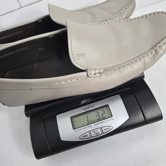 Tod's Gommino Gray Driving Shoes Loafer Soft Leather 10 Taupe Moccasins Italy