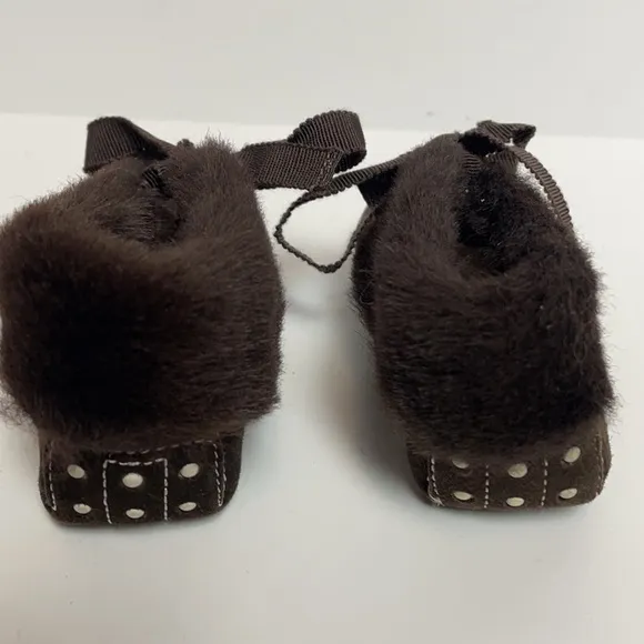 Tod’s Junior Brown Soft Sole Soled Baby Booties Moccasins Size 18 3