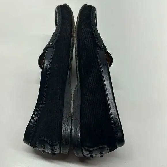 Tod's Drivers Driving Loafers Buckle Leather Black Slip On Shoes Women's Size 9