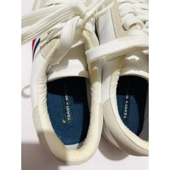 Tommy Hilfiger tennis shoes red white and blue loafers summer women's 7