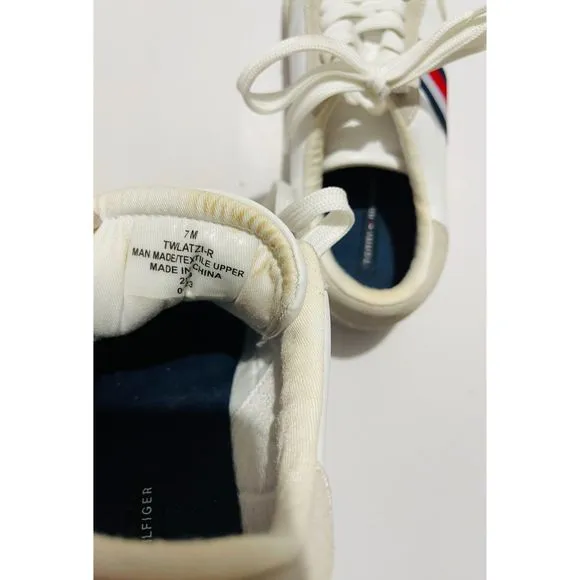 Tommy Hilfiger tennis shoes red white and blue loafers summer women's 7