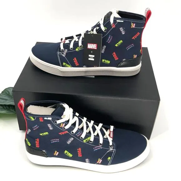 Toms Marvel Comics Blue Iron Man Logos Limited Edition Trvl Lite High Top Shoes
