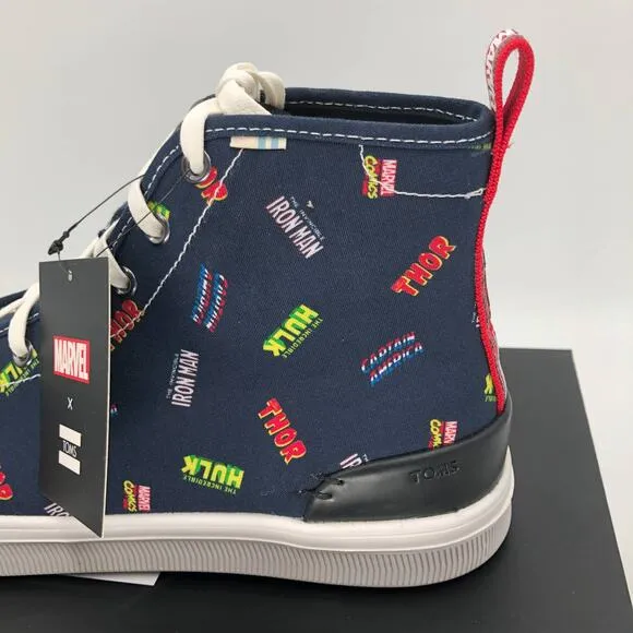 Toms Marvel Comics Blue Iron Man Logos Limited Edition Trvl Lite High Top Shoes