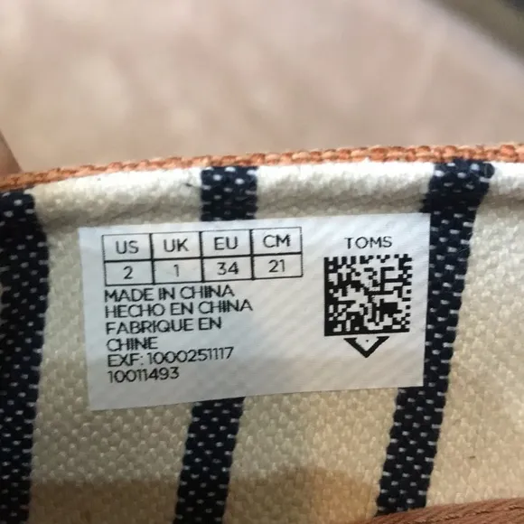 TOMS  YOUTH CLASSICS PUMPKIN SPICE HERITAGE CANVAS