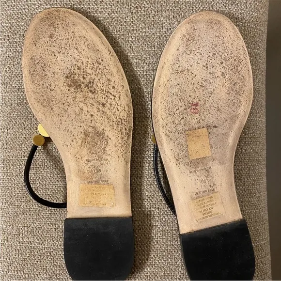 💯Tory Burch Capri Thong Sandals in Black