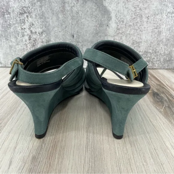 Tory Burch Puffy Straps Thong Wedge Sandals Sz 10.5