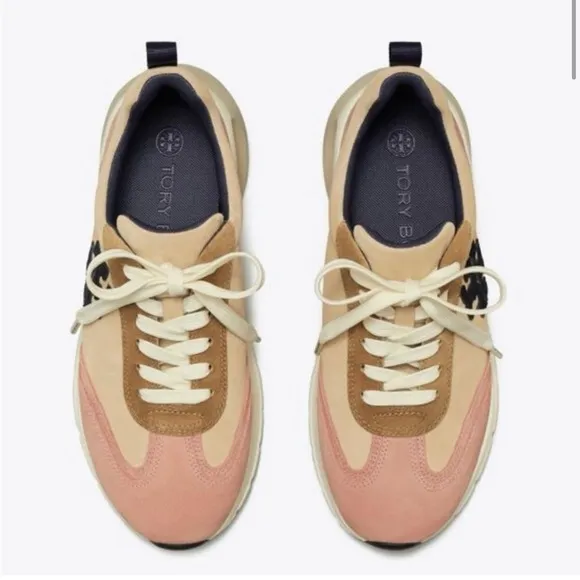 Tory Burch Women's Pink and Tan Sneakers