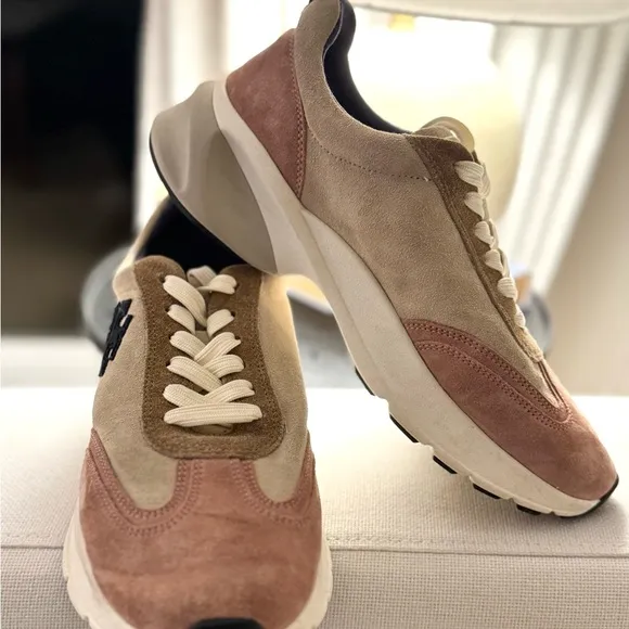 Tory Burch Women's Pink and Tan Sneakers