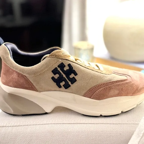 Tory Burch Women's Pink and Tan Sneakers